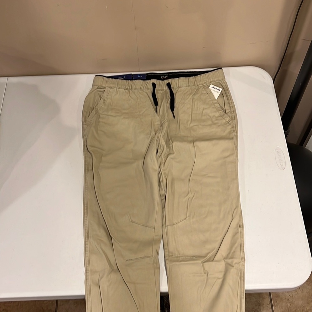 Brand new beige jogger pants in the size large